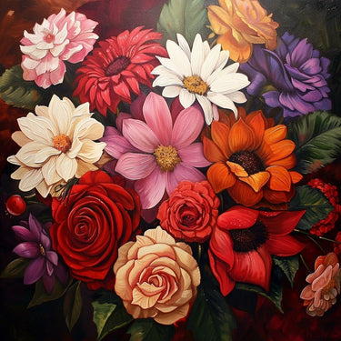 Oil on Painting Flowers